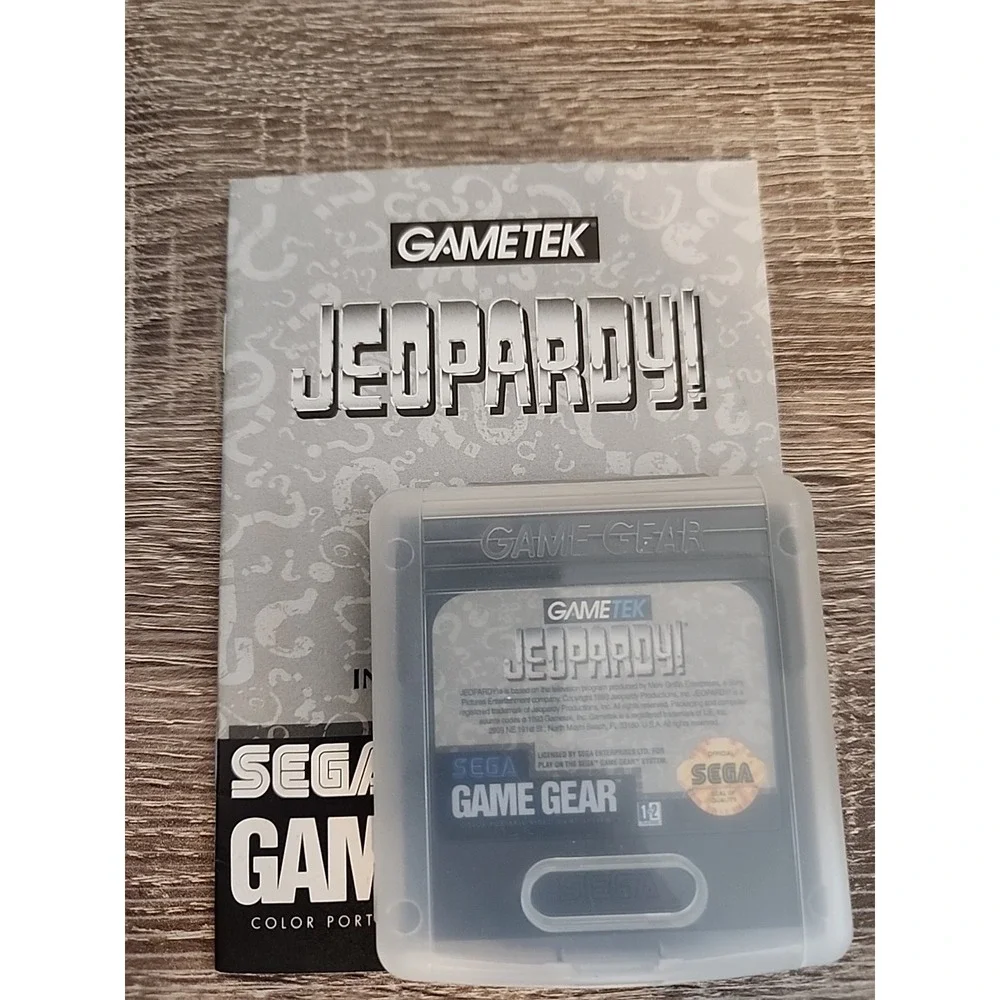 USED‎ SEGA Jeopardy GAME GEAR WITH CASE & INSTRUCTION MANUAL